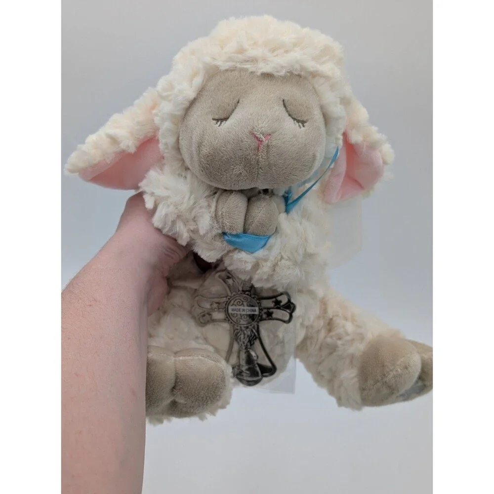 NWT Plush Serenity Lamb GANZ Cross Christening Baptism 10
